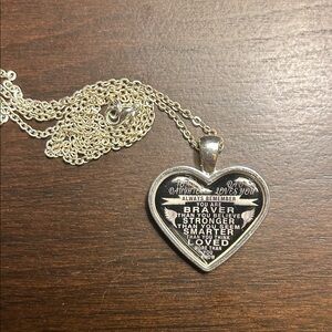 Silver Heart Pendant Necklace